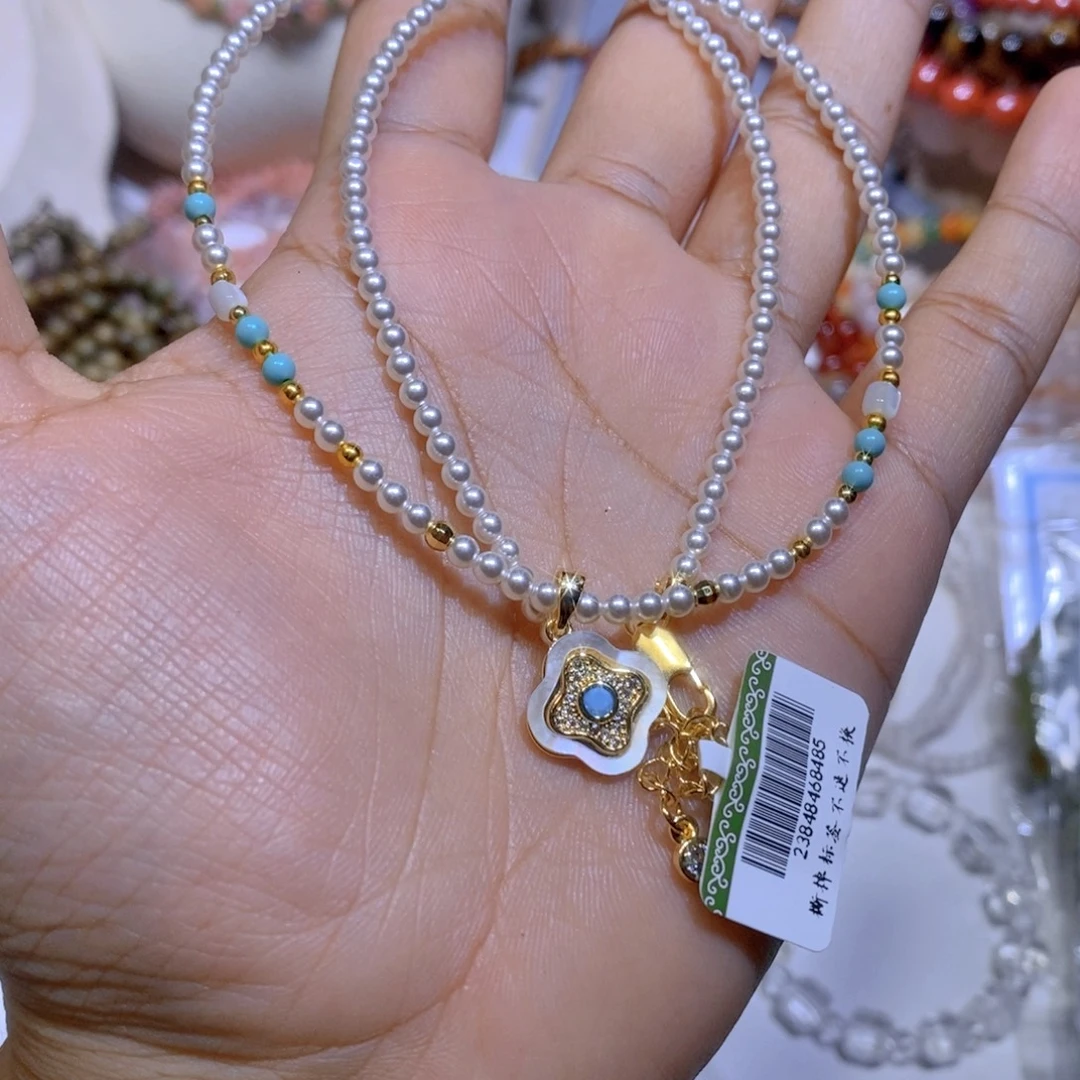 未镶嵌颈饰水晶蓝草项链