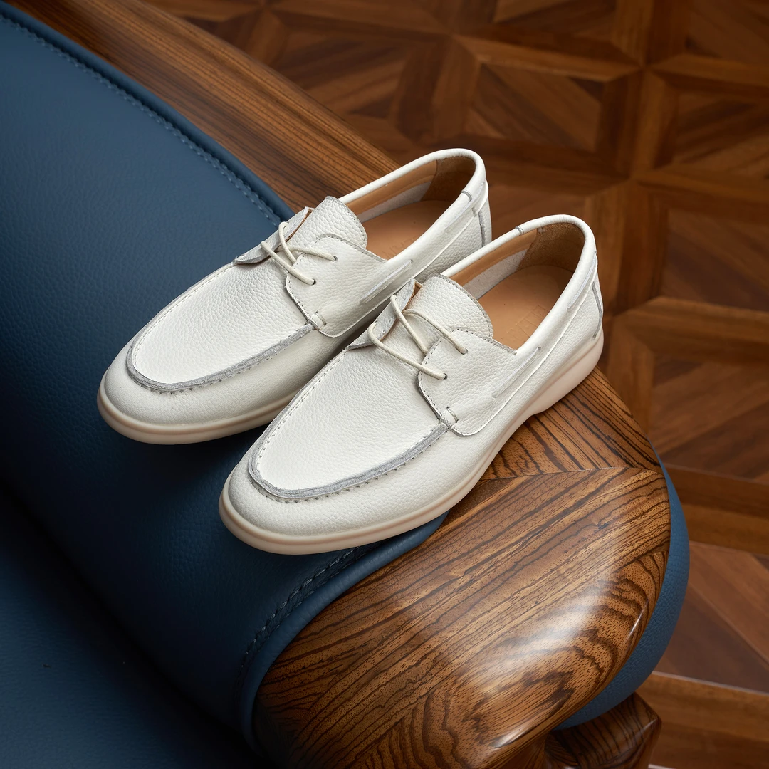 跃绅仕老钱风一脚蹬休闲皮鞋帆船鞋反绒英伦乐福鞋夏老钱风男鞋