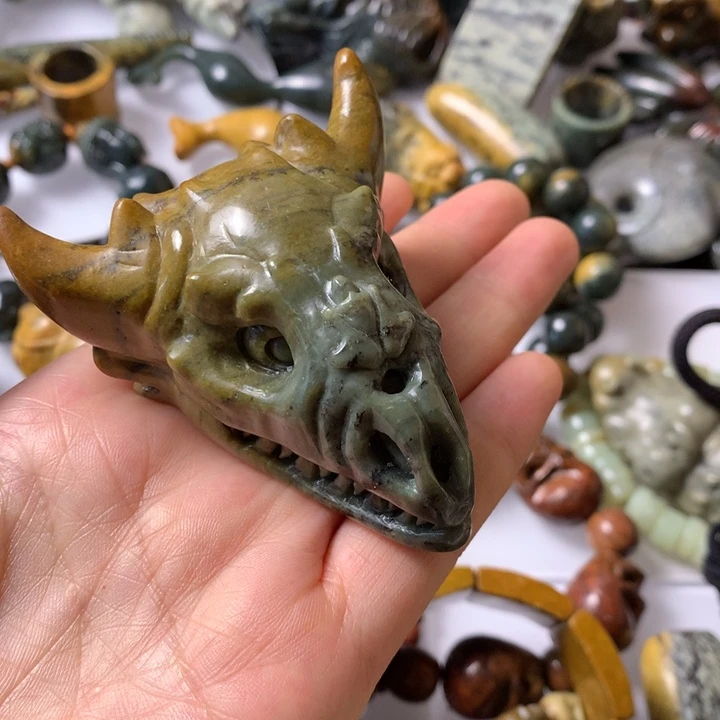 岫岩河磨玉（透闪石质玉）未镶嵌笔搁