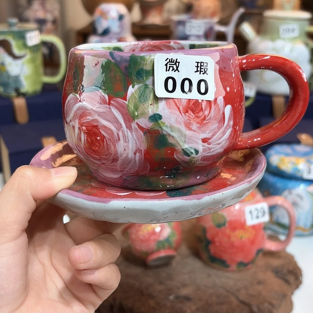 景德镇手绘高温釉下彩陶瓷茶具