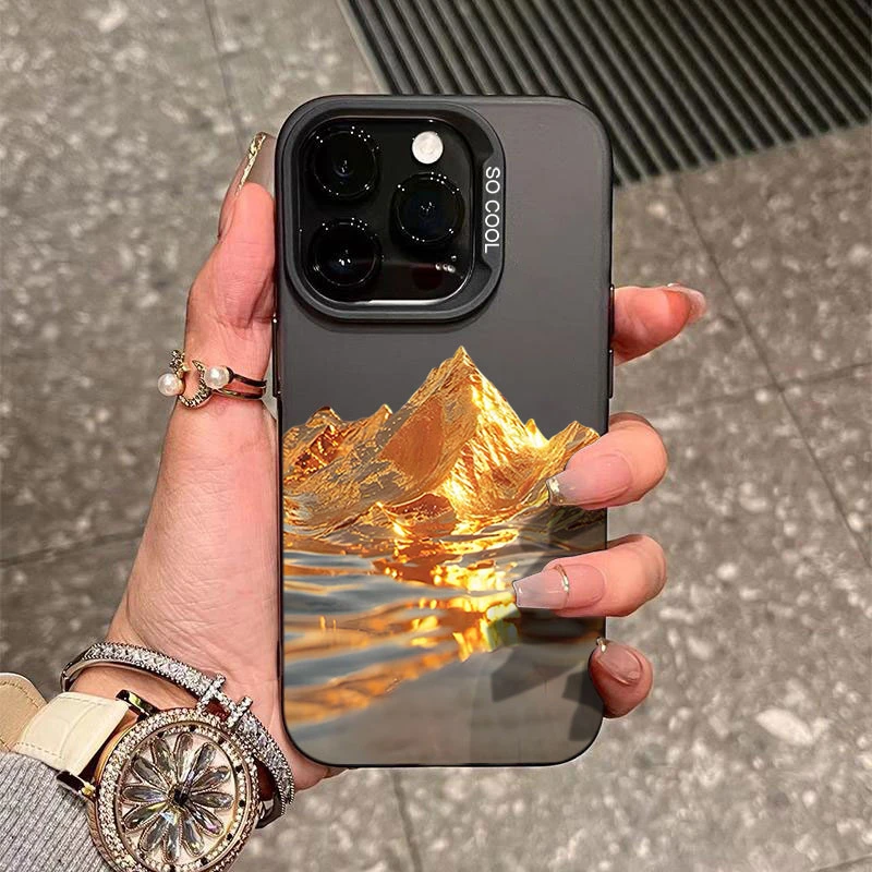 日照金山适用苹果16/15手机壳iphone14Promax元气13软胶12防摔11x