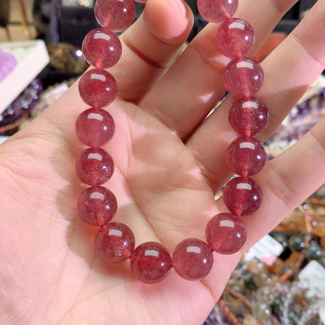 白****未镶嵌手链水晶草莓晶手链12+