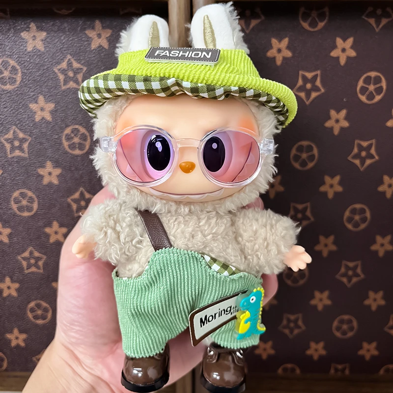 适配于labubu娃衣一二三代拉布布娃衣搪胶衣服3.0套装背带裤套装