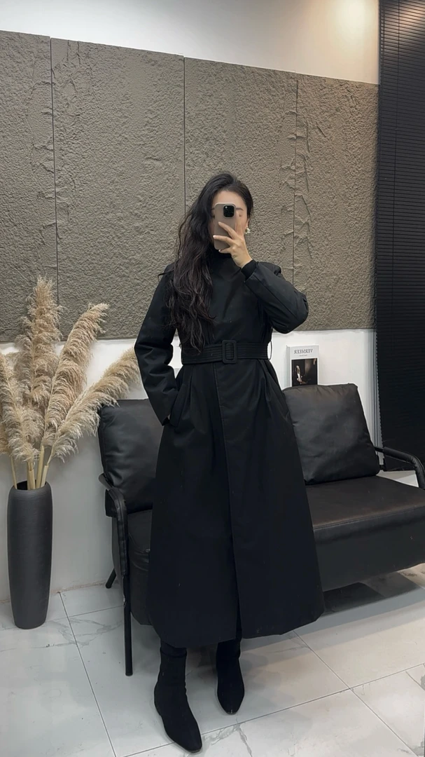 2026冬季高级感轻奢时髦气质收腰显瘦立领保暖风衣长款羽绒外套