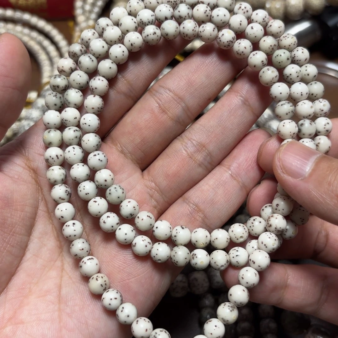 X***…手串星月菩提星月石玉料7圆无相