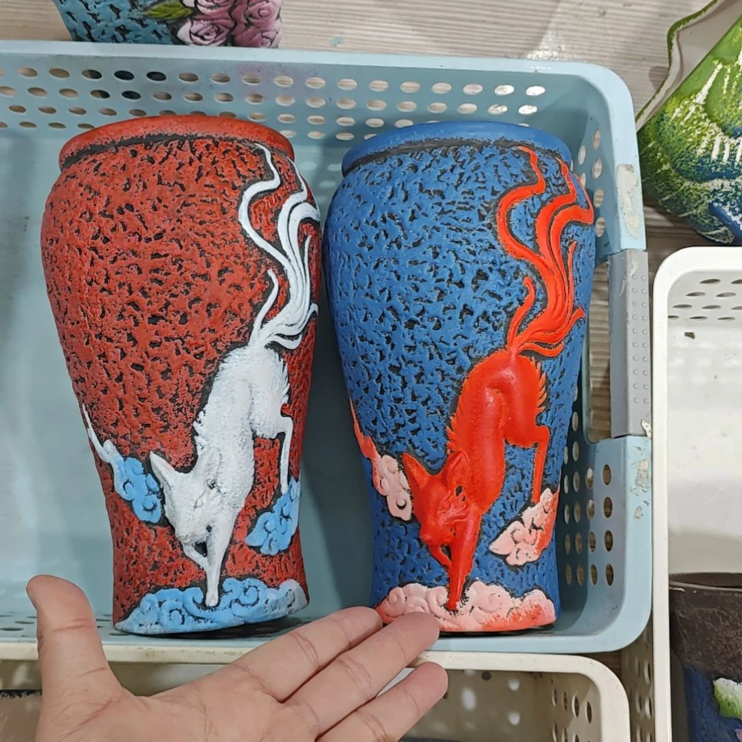 红陶吸水透气的白陶花盆凑满12发货