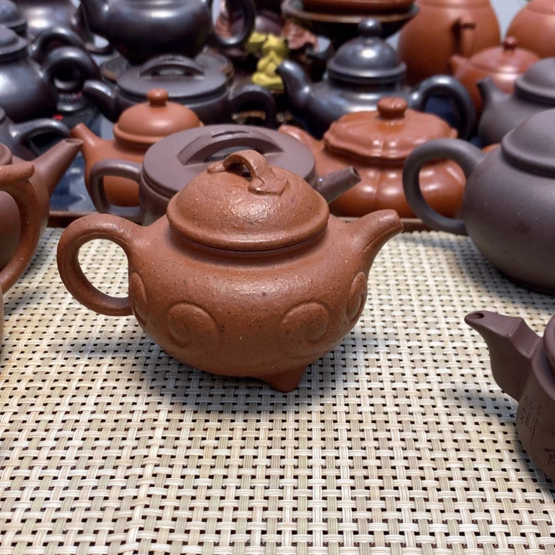 茶壶紫砂宜兴原矿老朱泥150cc