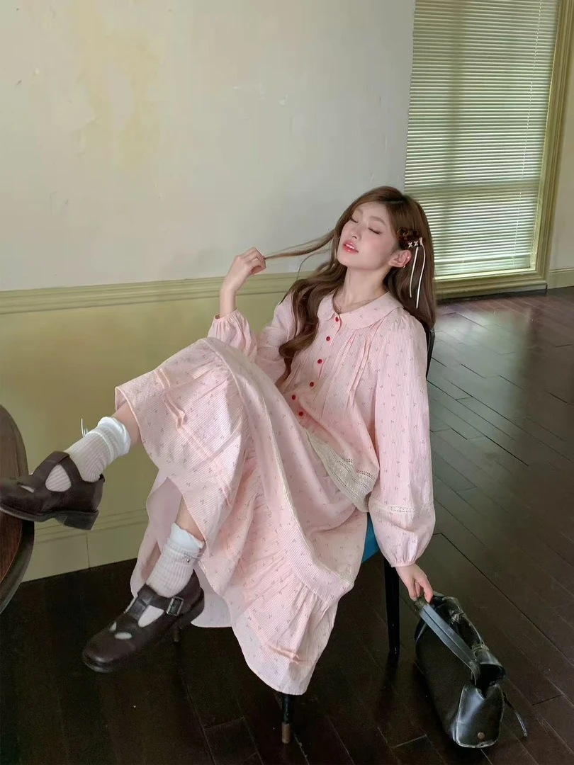 沁樱恋 2025秋季新款小众甜美减龄粉色套装女裙子两件套