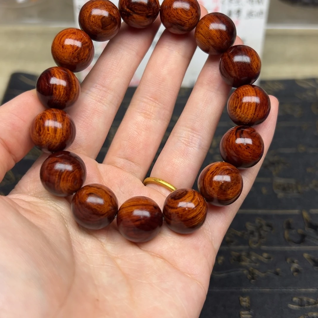 木红降15圆珠满油单圈（瑕疵）