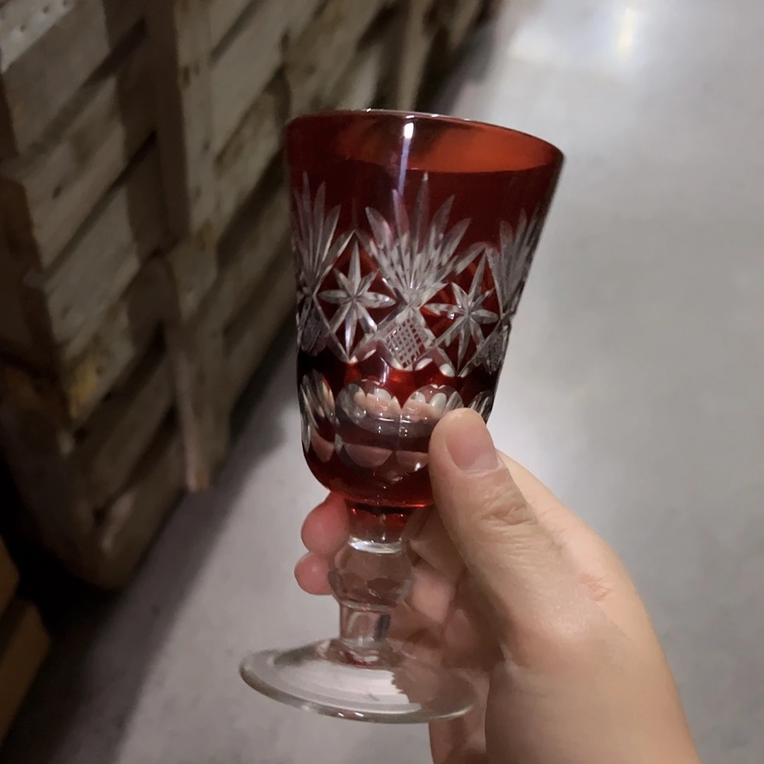 水晶玻璃平底款微瑕一个