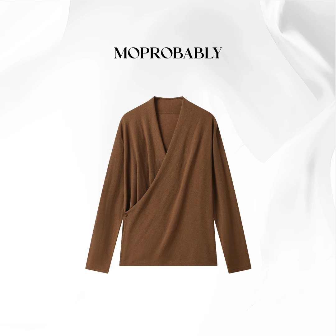 Moprobably贝贝「雅韵」“100羊毛”慵懒感气质名媛风上衣B5342003