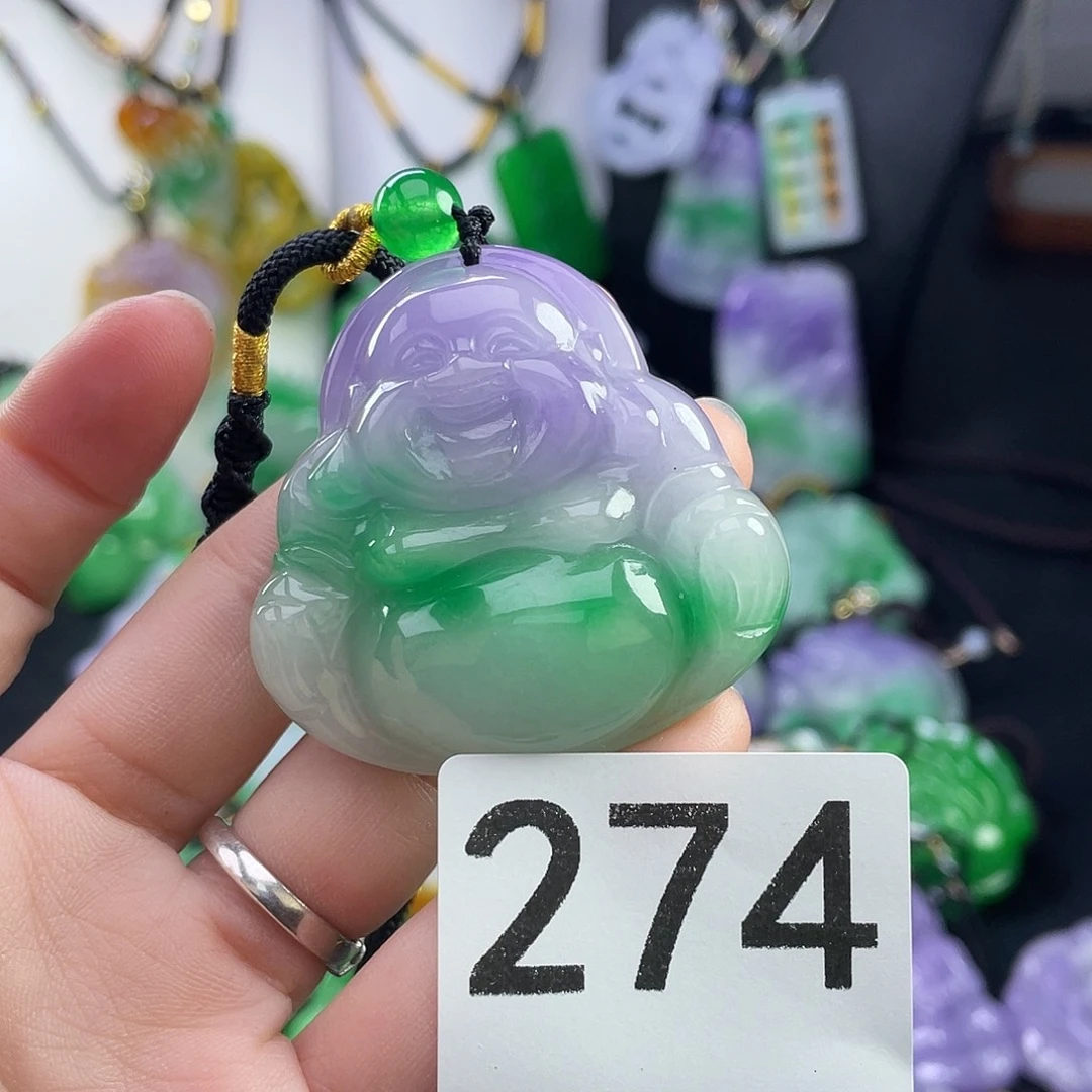 翡翠未镶嵌吊坠(赠链)