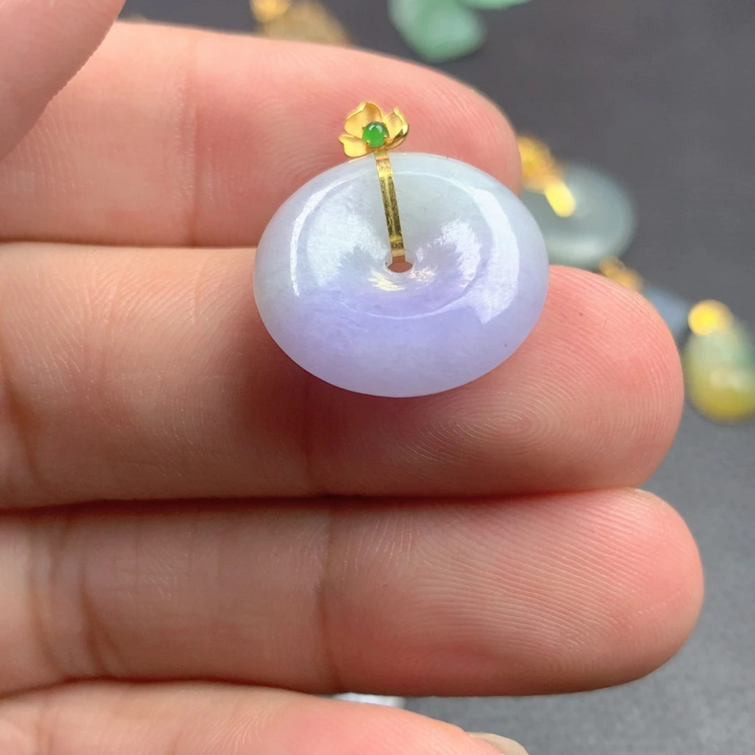 【闪购商品】颈饰18K金镶嵌翡翠翡翠