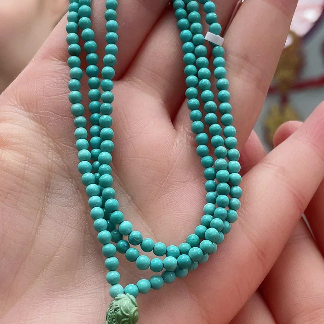 绿松石颈饰18K金镶嵌