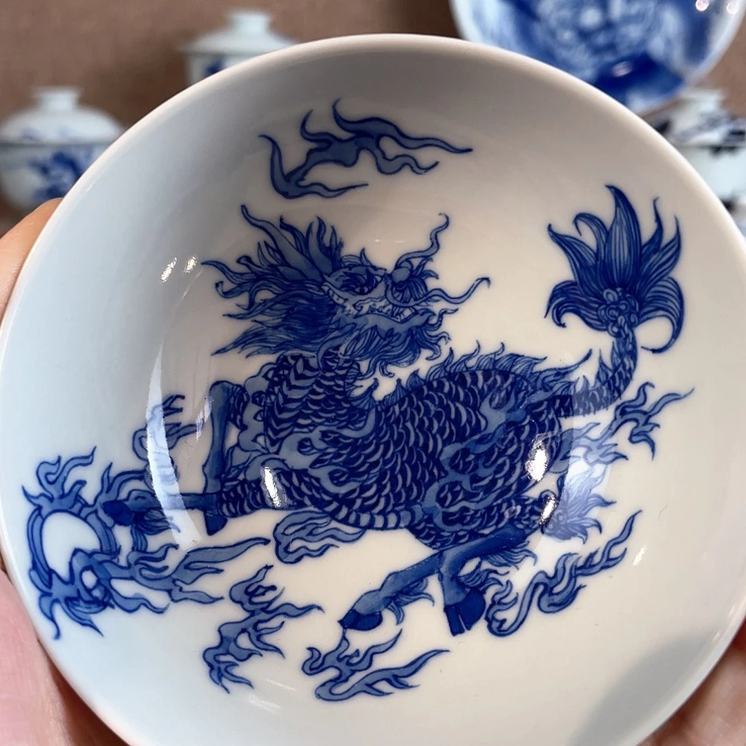 泥藝瓷梦麒麟普洱杯