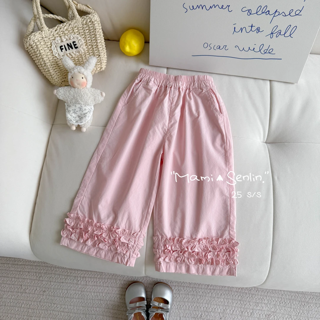 【现货】妈咪森林童装2025年夏新款韩版女童休闲裤252-MMSL-252113