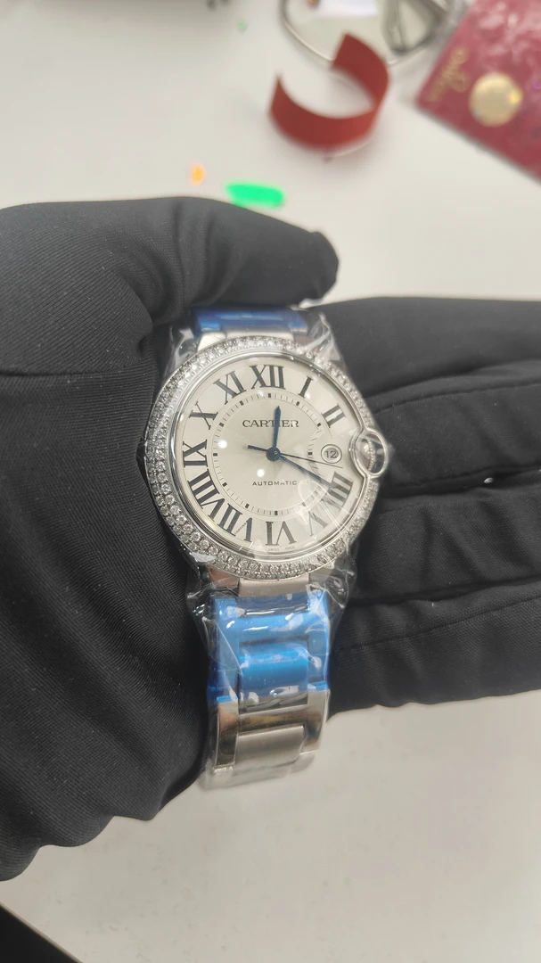 99新 Cartier/卡地亚 卡地亚蓝气球42表径后镶钻高端男士腕表