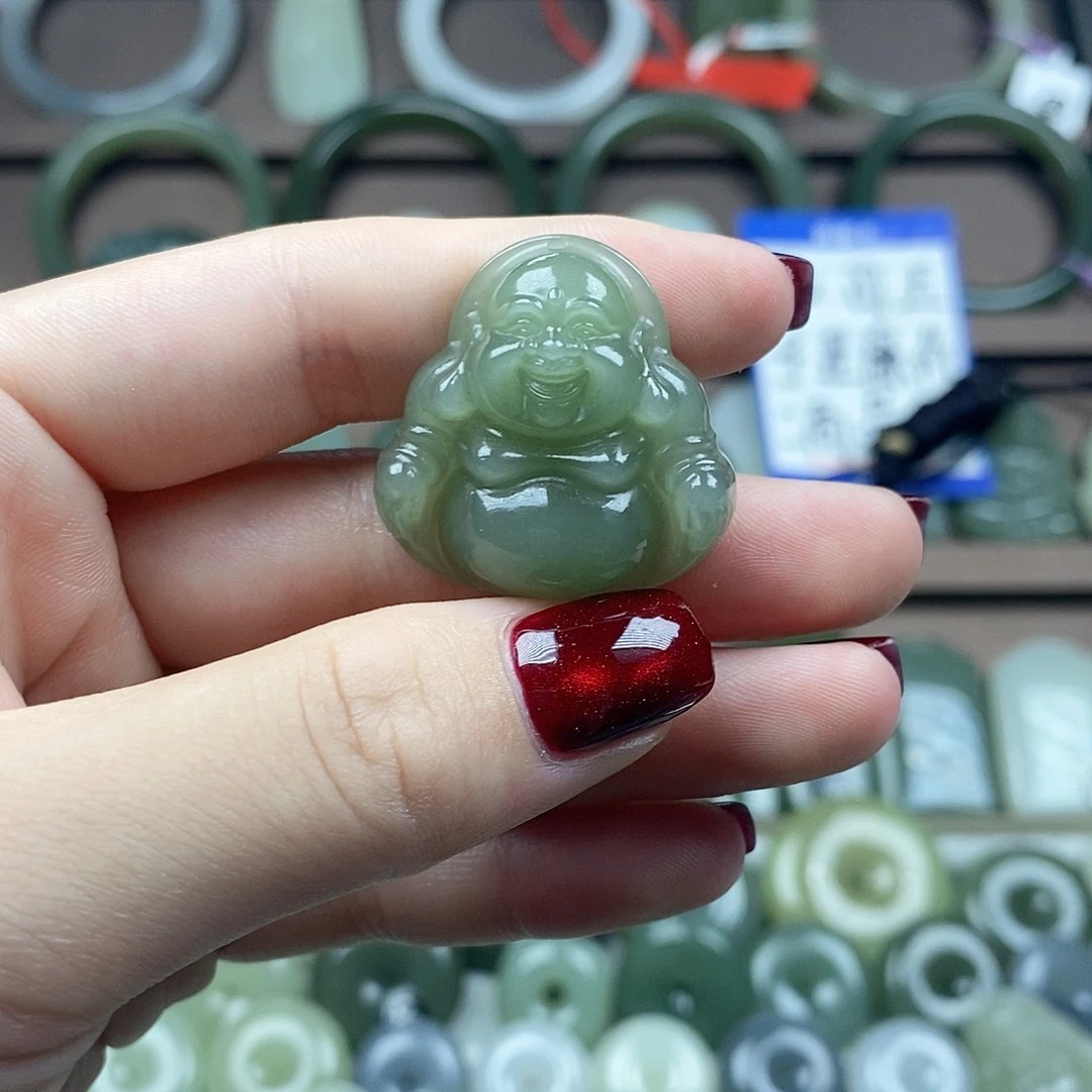 颈饰未镶嵌和田玉佛公30mm
