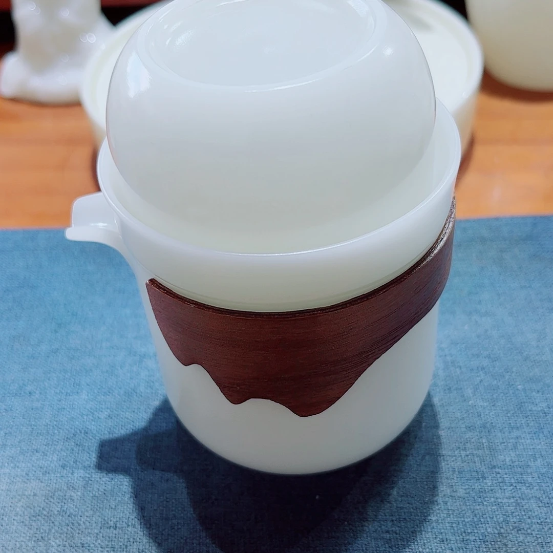 陶瓷素烧璞玉1壶4杯套组