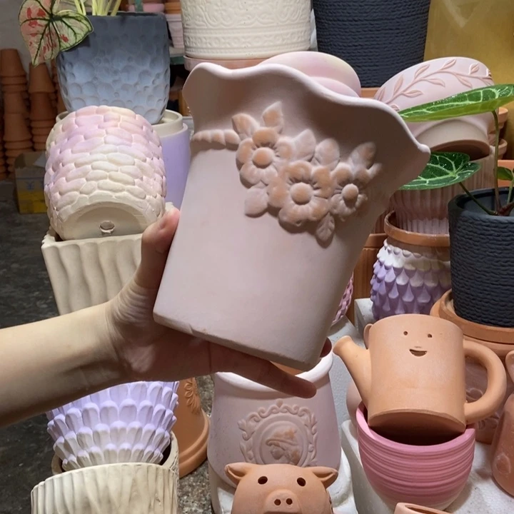 15×14雾化花边花束 粗陶1个