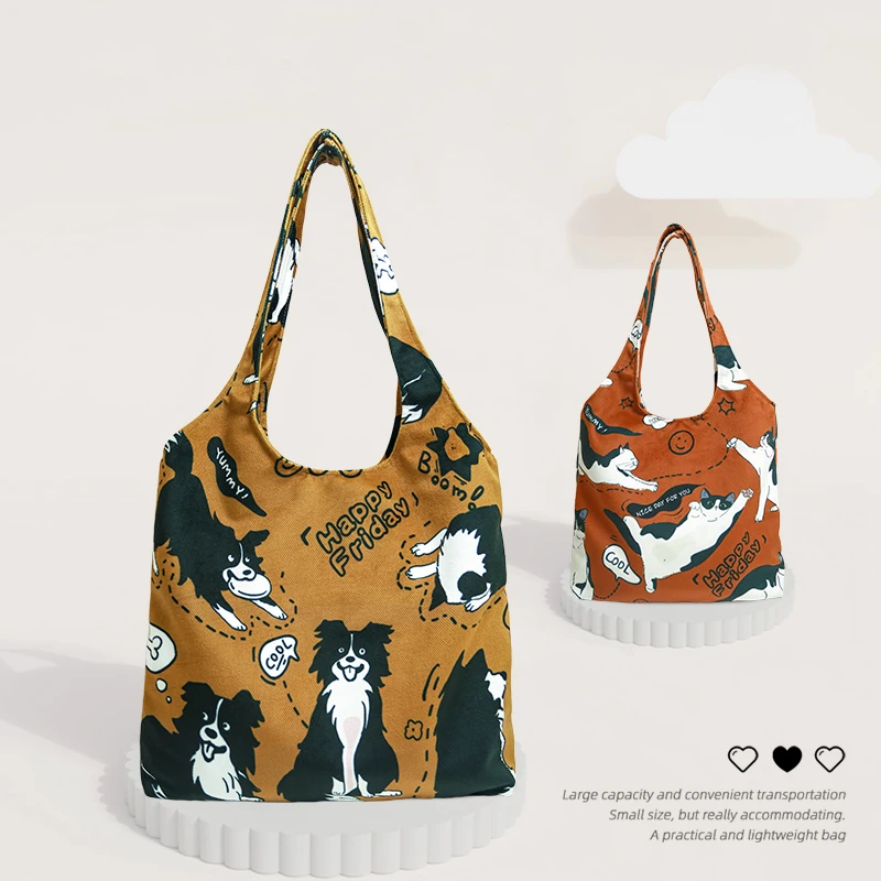 杏陌x原创狗狗高级感欧若风女包包手提单肩包休闲包潮流百搭