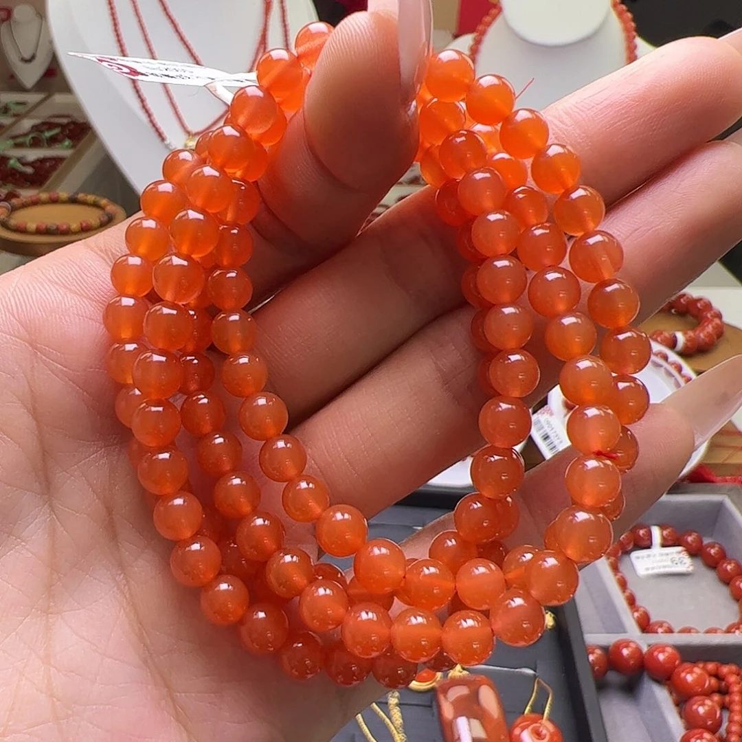 南红玛瑙未镶嵌5mm保山冰红