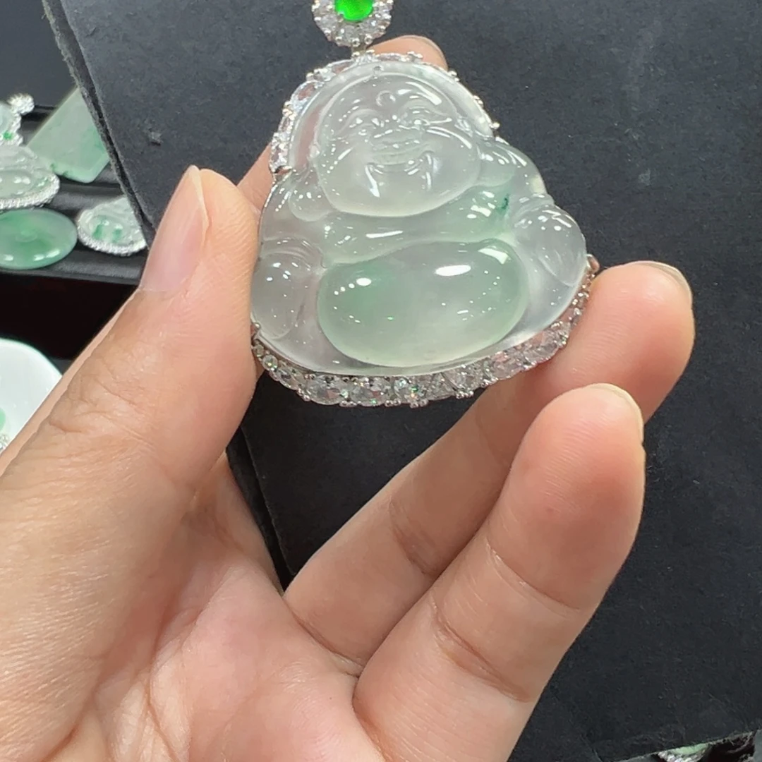 石英质玉银S925镶嵌颈饰