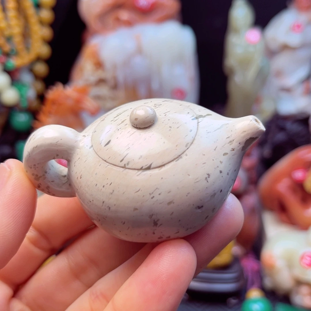 寿山石茶壶手玩件
