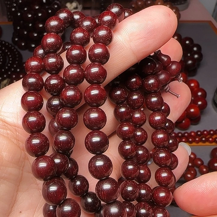 小叶紫檀手串/手链无胶满金星0.8