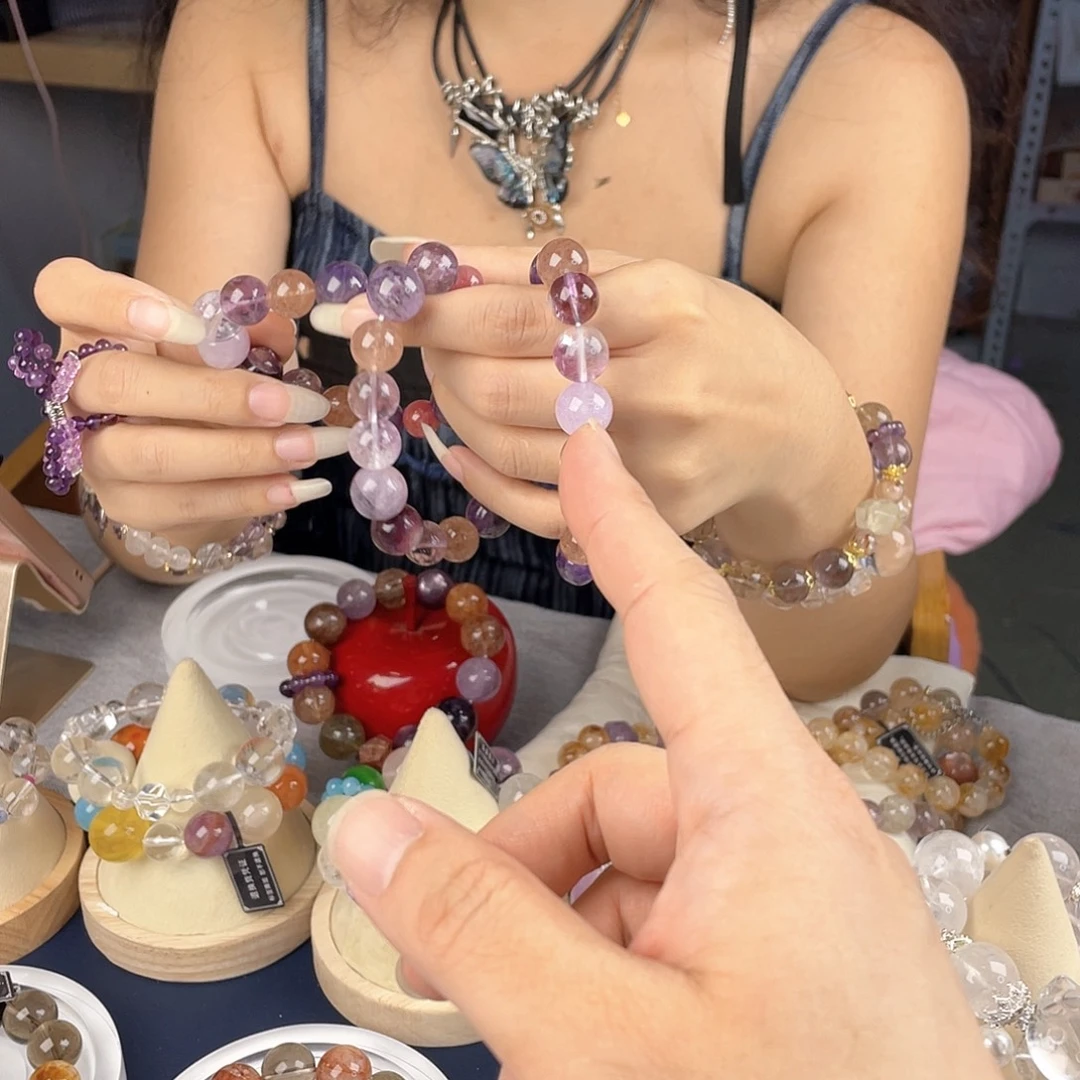 银S925镀金镶嵌手链水晶