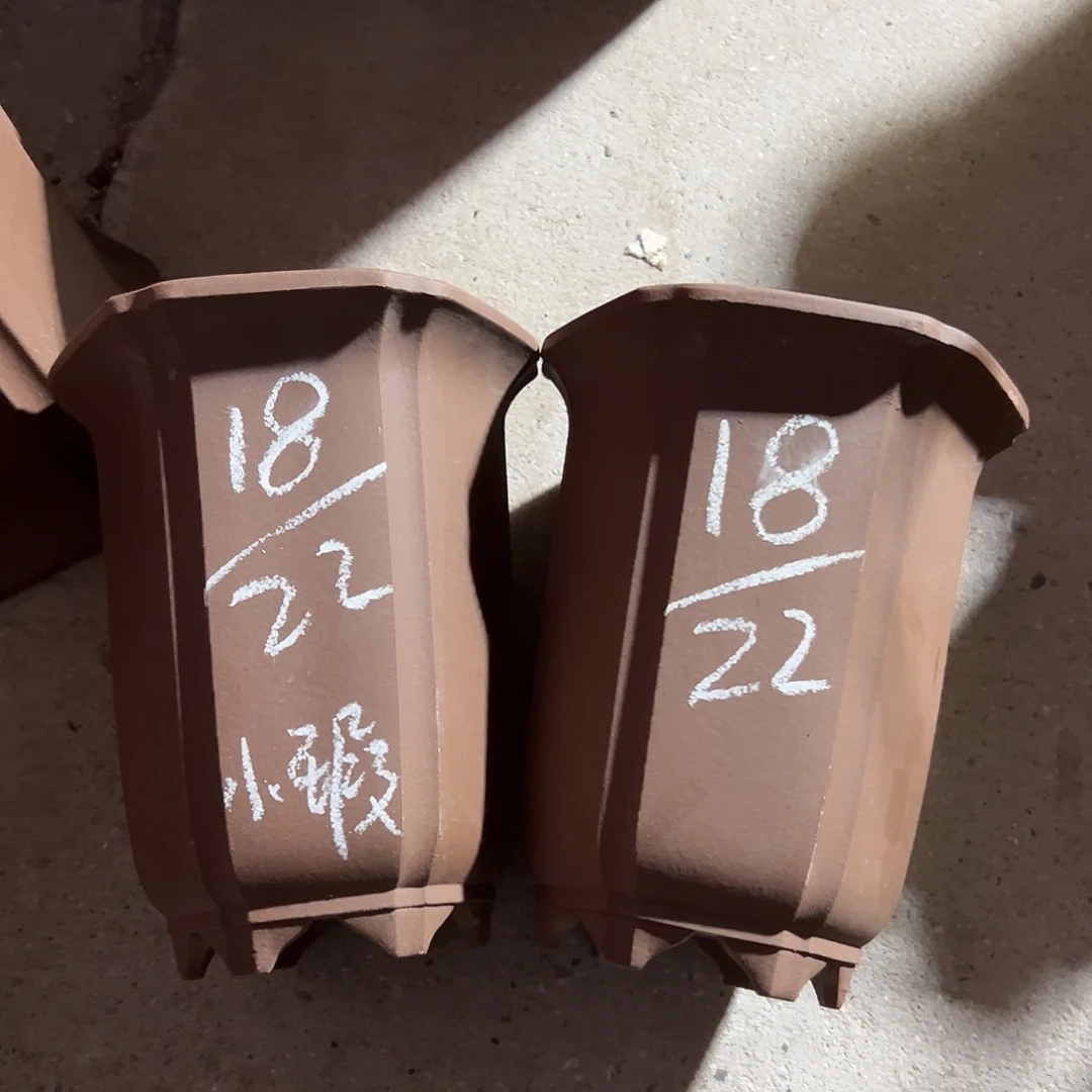 紫砂花盆宜兴紫砂花盆2只