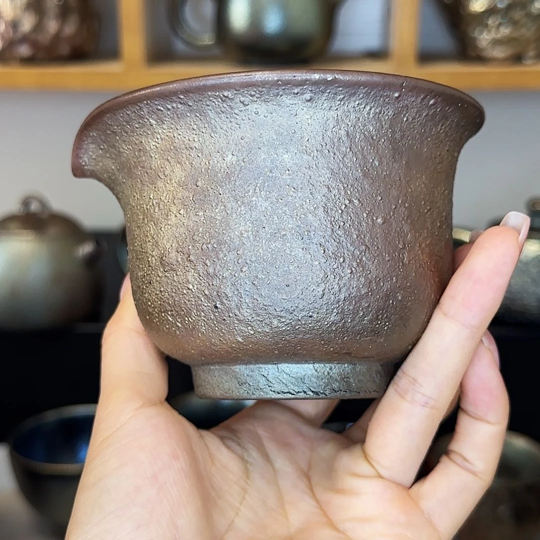 杯昏***?云南建水紫陶柴烧杯子