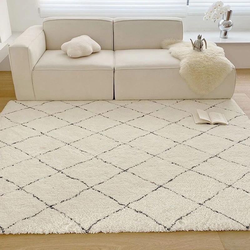 2025新款家用防滑地毯客厅卧室满铺茶几毯吸水易打理仿羊绒地毯