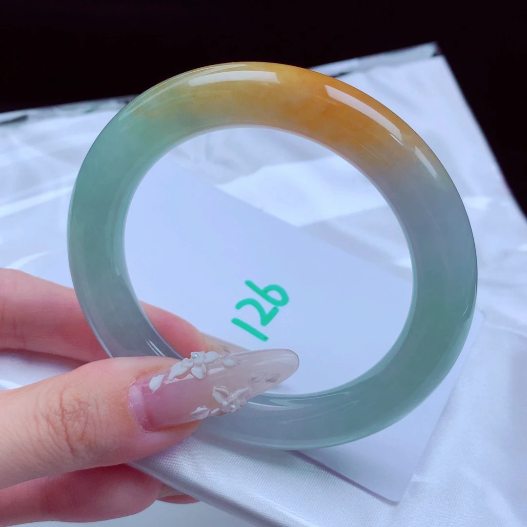 未镶嵌手镯翡翠天然缅甸翡翠A货手镯 126号