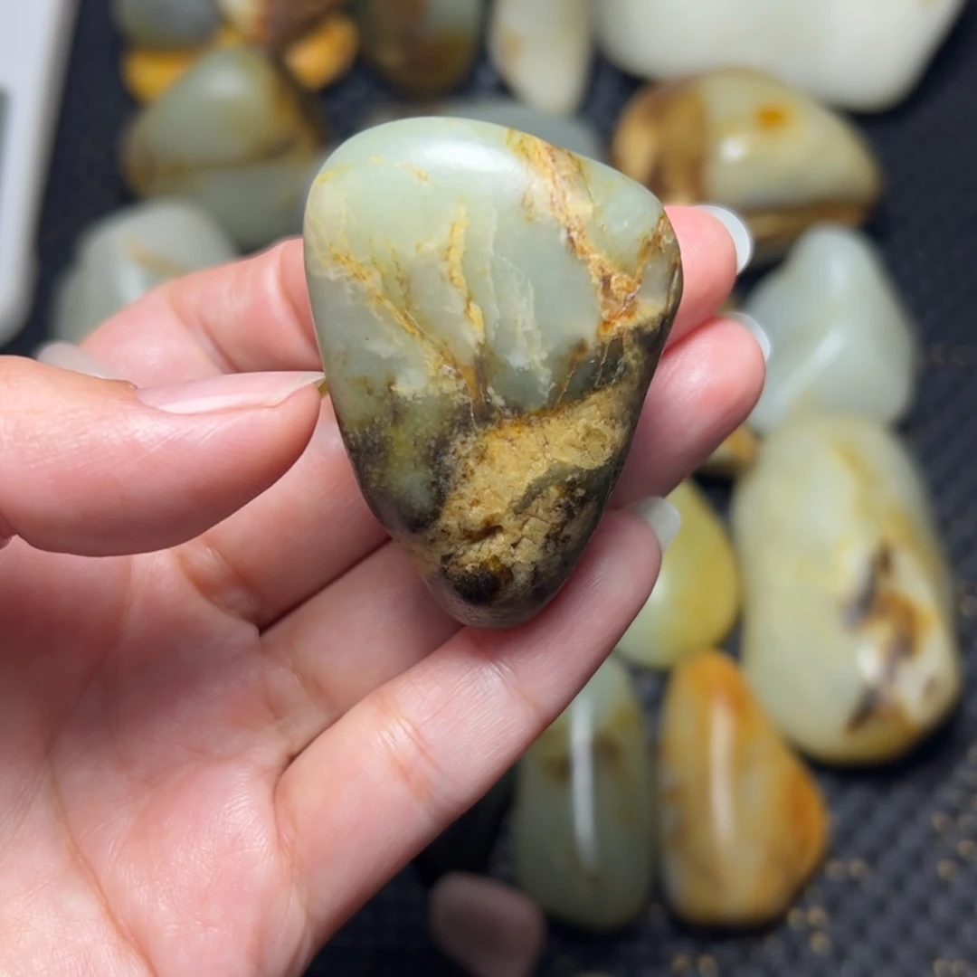 和田玉未镶嵌挂件48