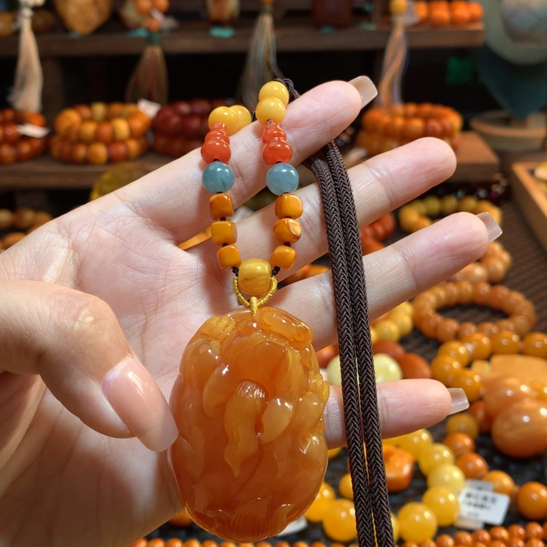 【闪购商品】蜜蜡吊坠(赠链)未镶嵌蜜蜡吊坠