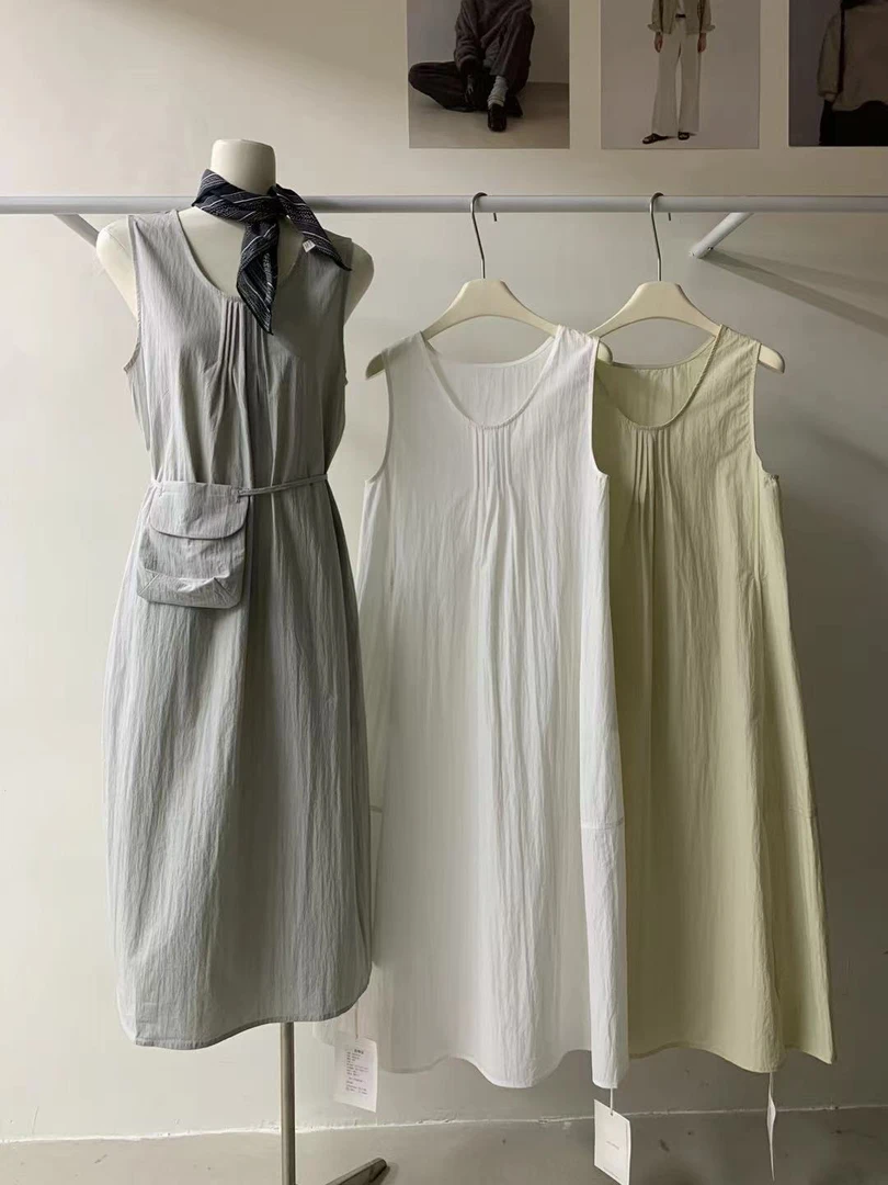 abow@2827 韩系简约百搭宽松显瘦休闲连衣裙配包包 5-11