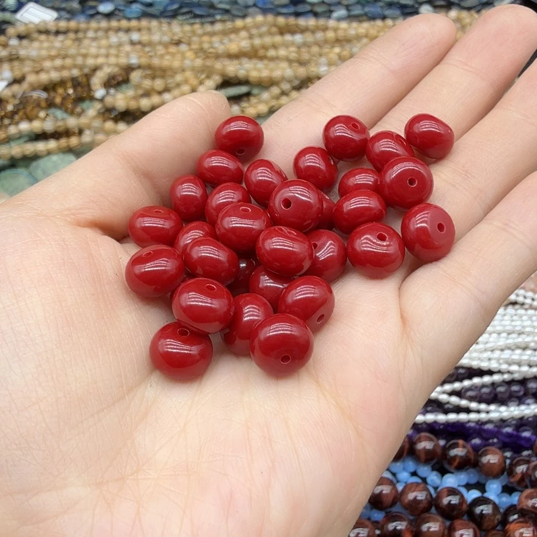 水晶珠宝半成品未镶嵌7×10 6个