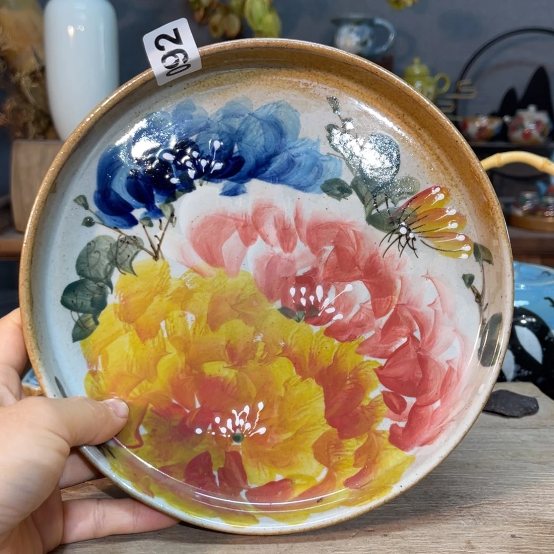 壶素浅陶瓷手工手绘