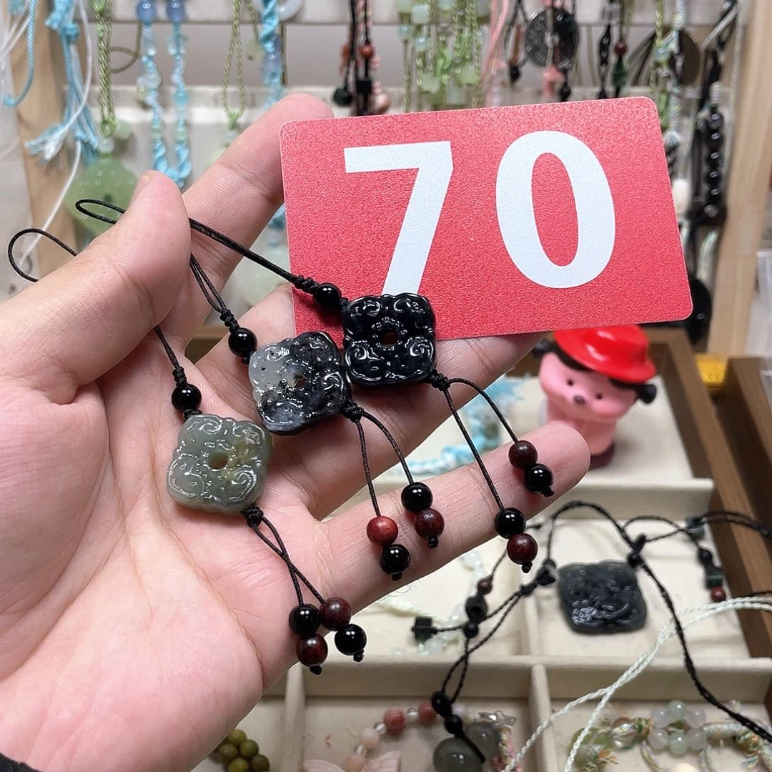 蛇纹石玉合金颈饰