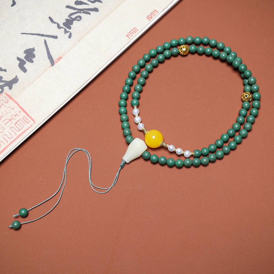 【青竹洛神香方】合香6MM设计款脖挂 古法非遗（龙涎香精油）