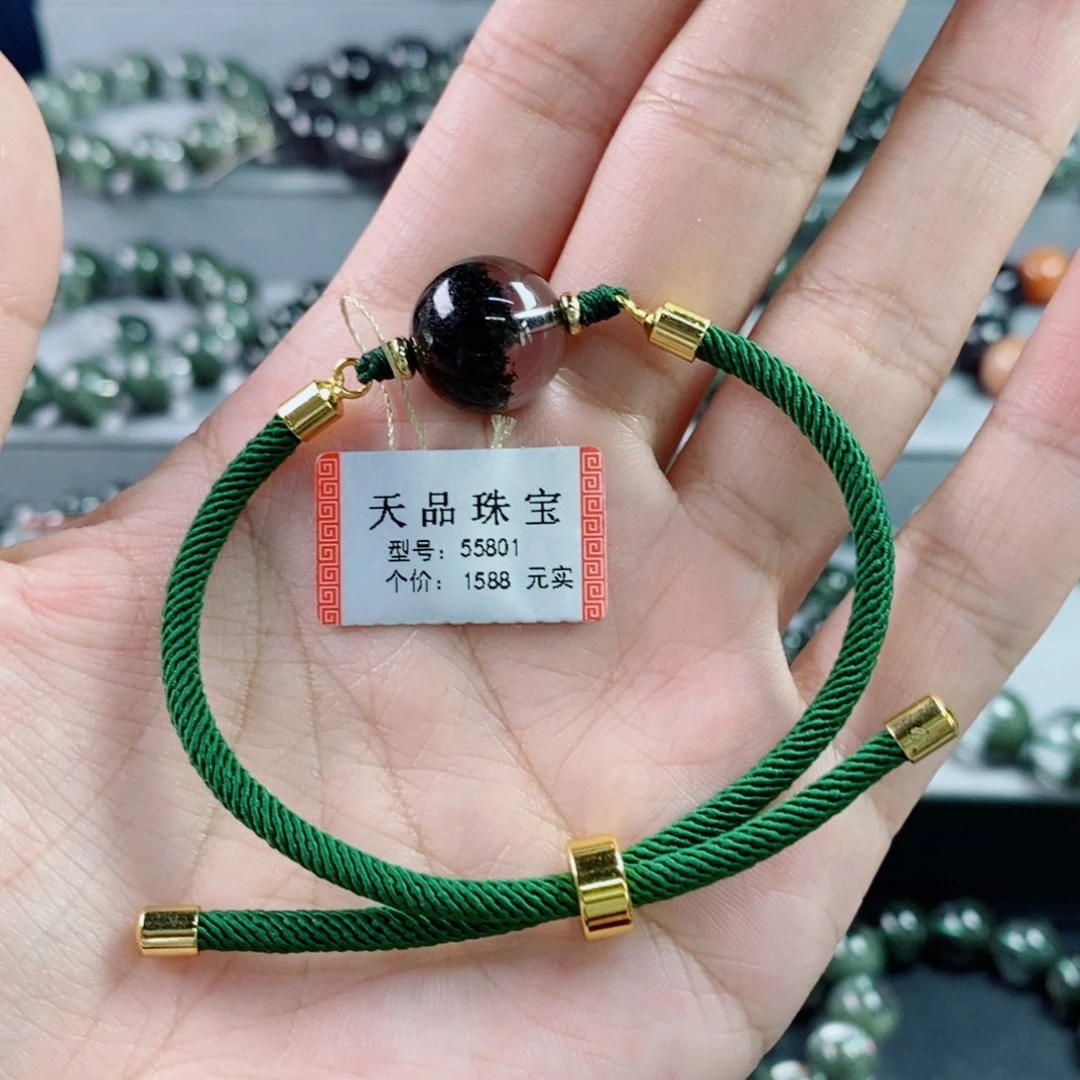 水晶手链未镶嵌绿幽灵手绳55801