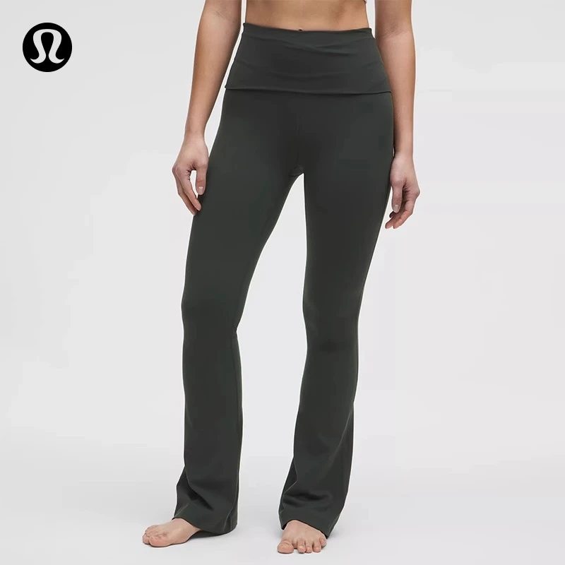 Groove Nulu™ 女士运动折叠腰部喇叭裤丨lululemon丨LW5HGNA