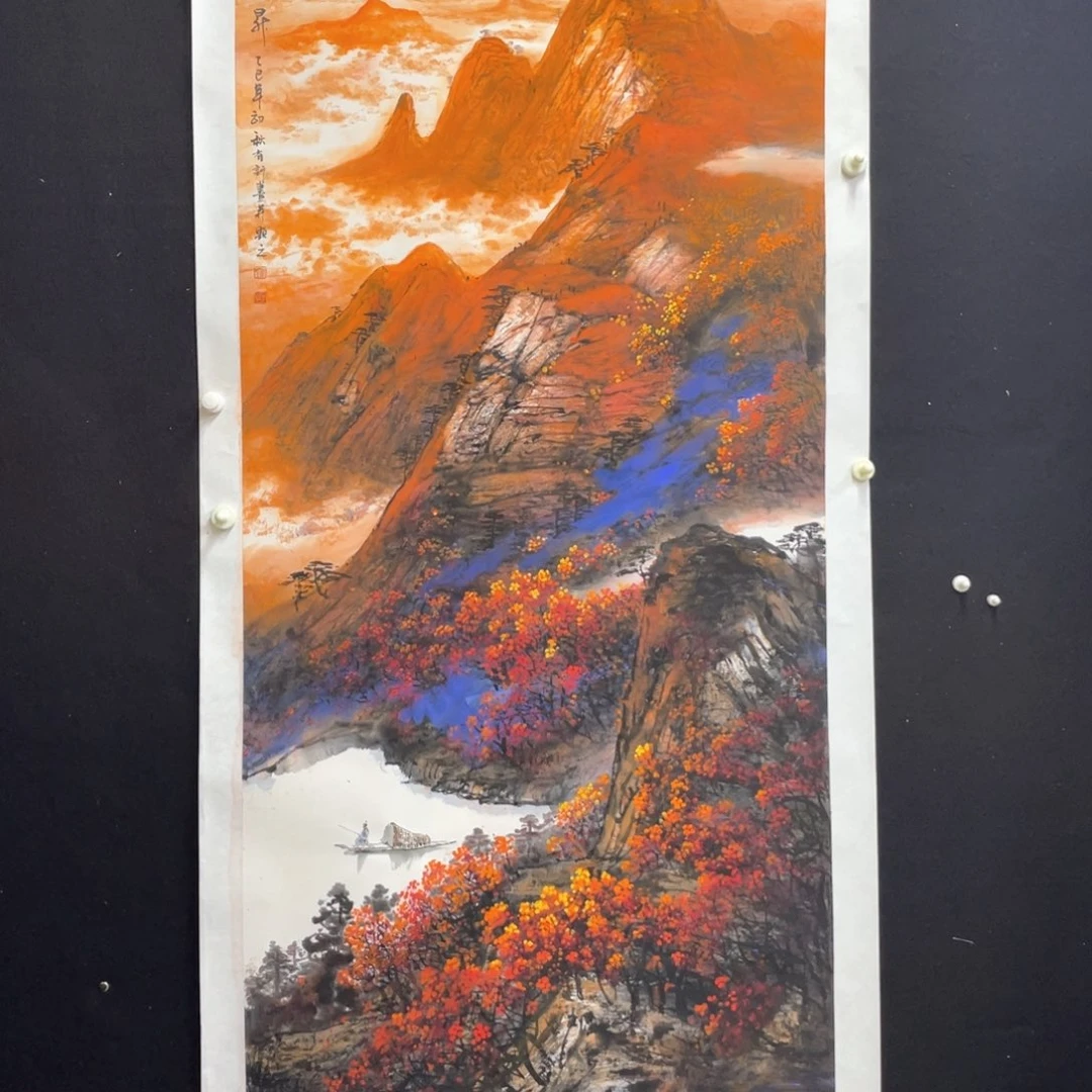 国画手绘国画，精品山水，秋丰收