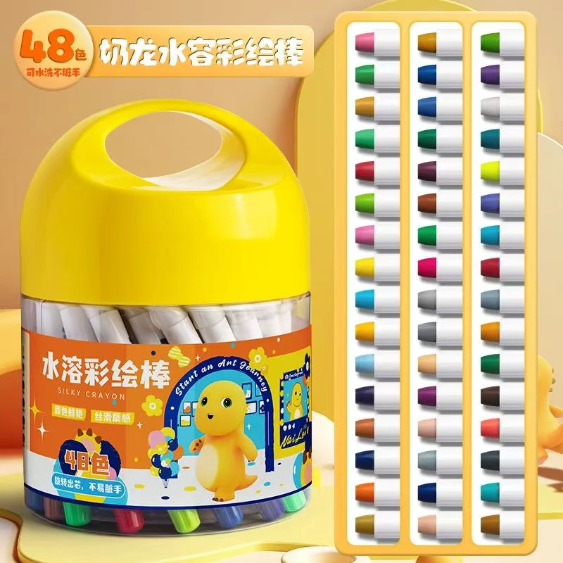 水溶性彩绘棒奶龙24色36色48色旋转蜡笔不易脏手 2004