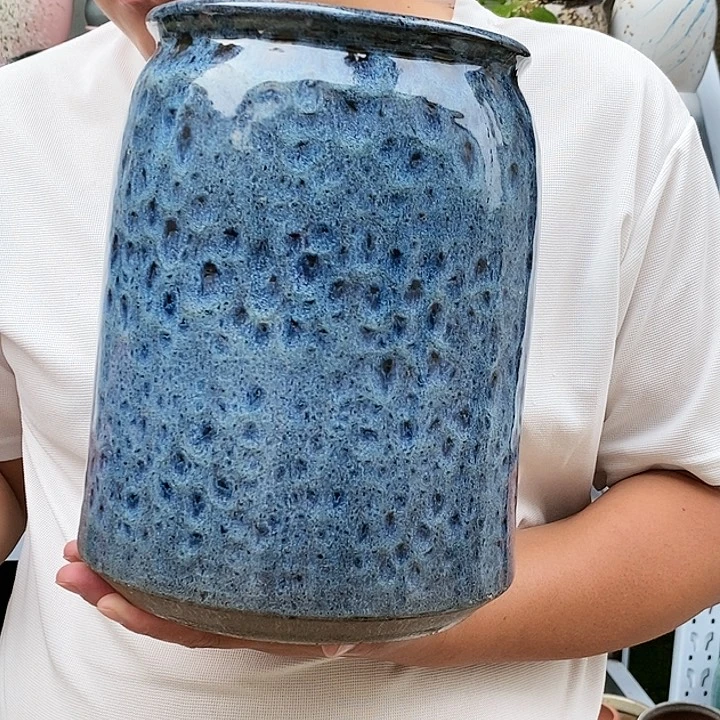 紫砂花盆口17高26瑕疵