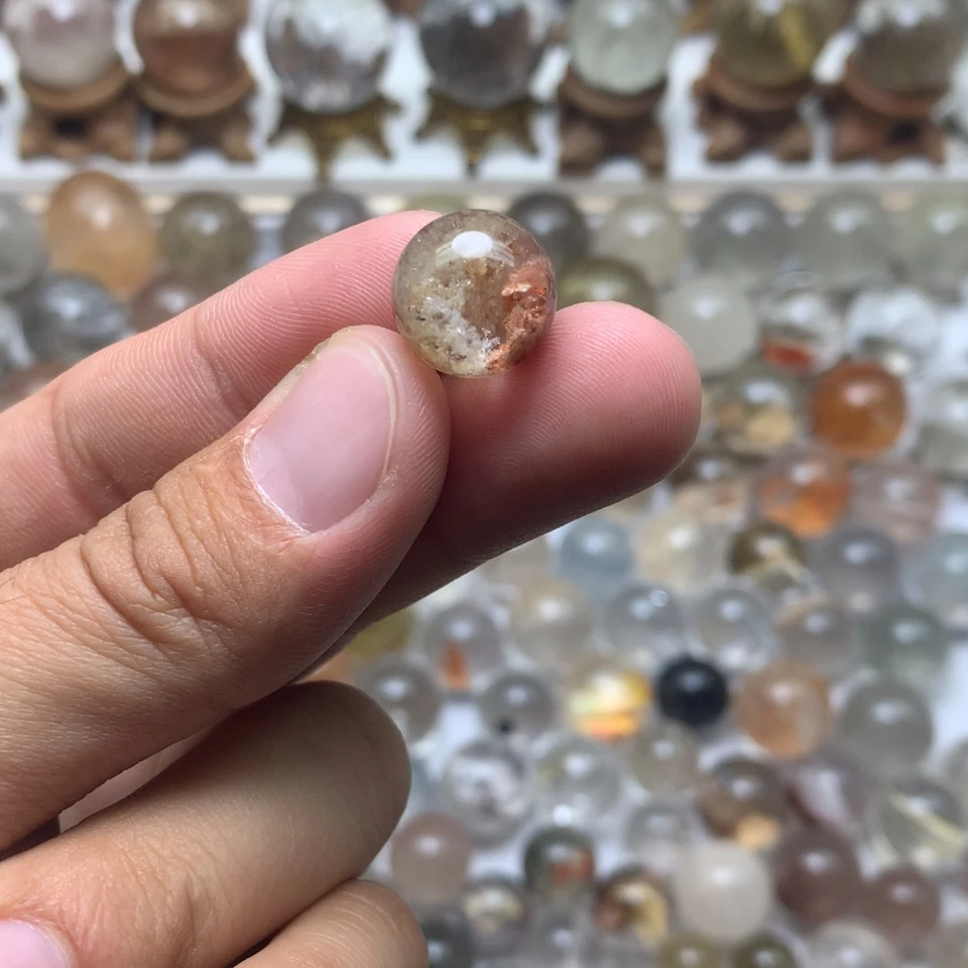 水晶未镶嵌珠宝半成品幽灵球