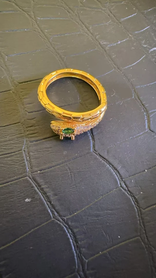 a489【六总推荐】珍藏版时尚百搭灵蛇戒指