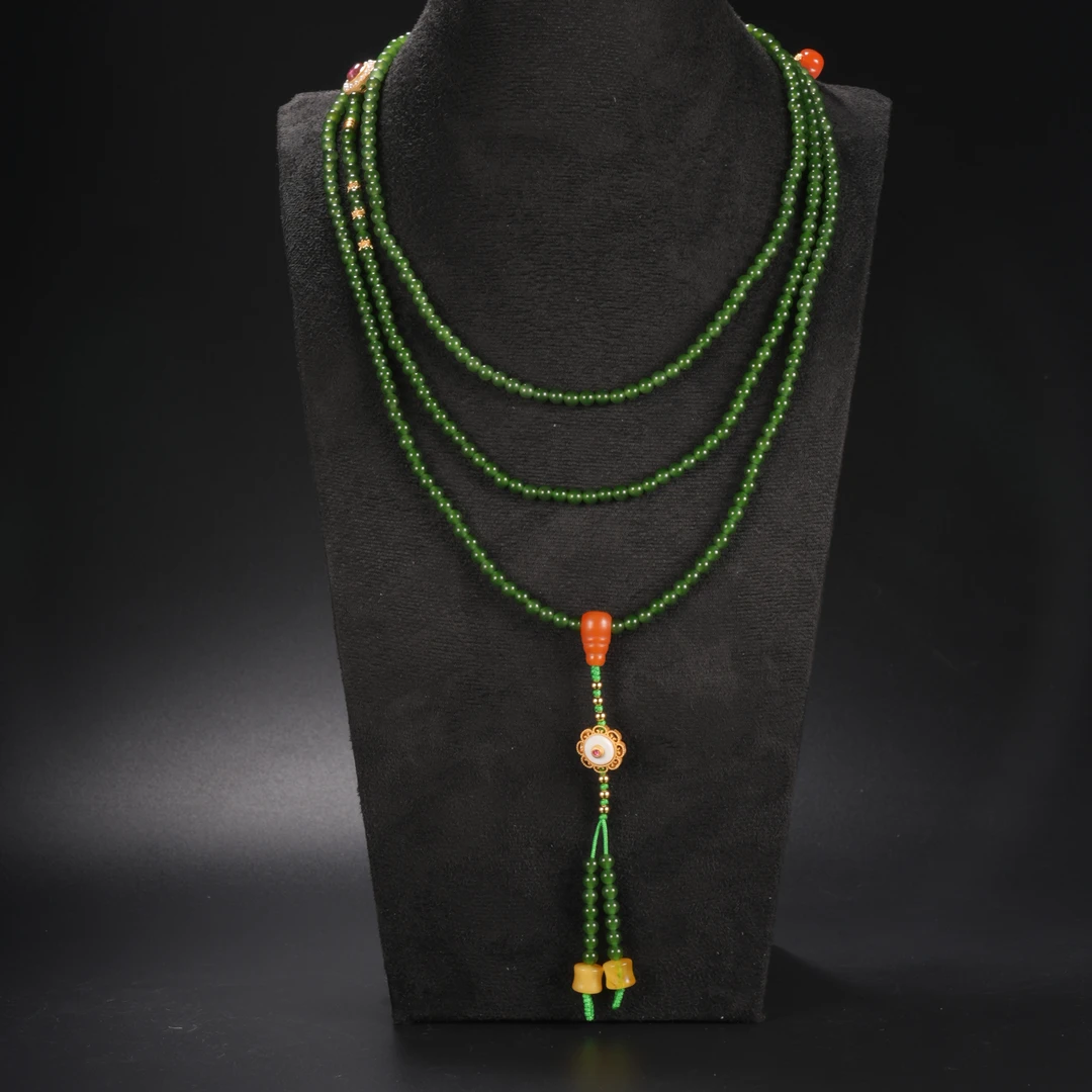 lot46老坑碧玉事事如意斜挎链