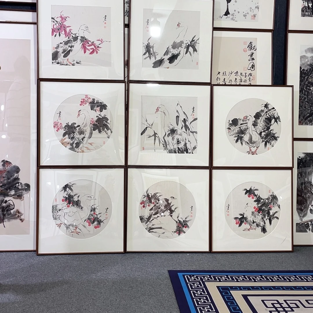 乔***0国画手绘画作品带框60/60